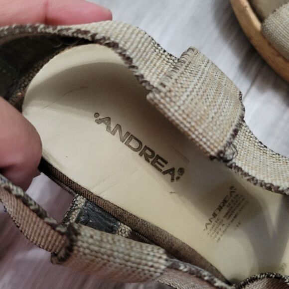 Andrea cork and canvas wedges sz 9.5 - Picture 3 of 12